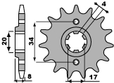 PBR gear wheel 267 13 18NC (JTF287.13)